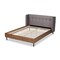 Baxton Studio Catarina Grey Upholstered Walnut Finished Full Size Platform Bed 159-9572 - alternate 3